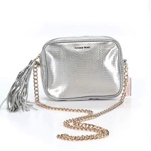 Silver Victoria secret bag